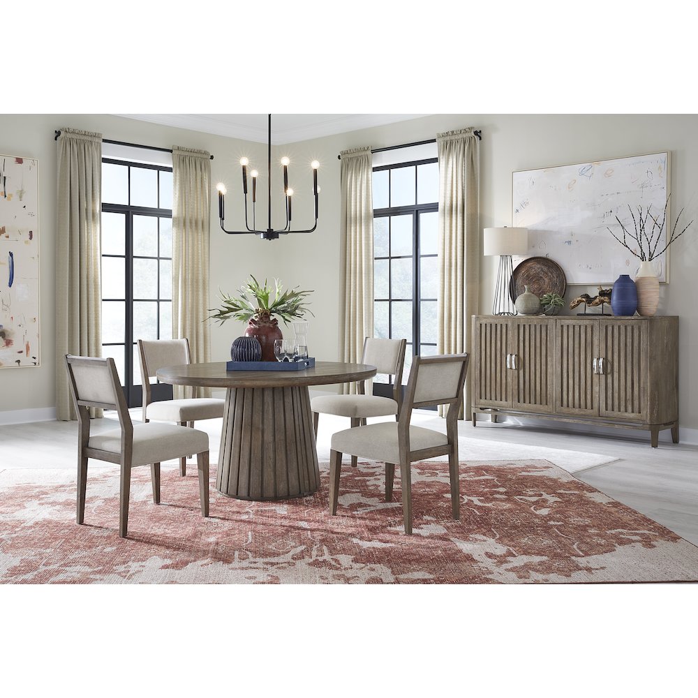 Kavanaugh Weathered Kona Brown Upholstered Side Chair Two Pack