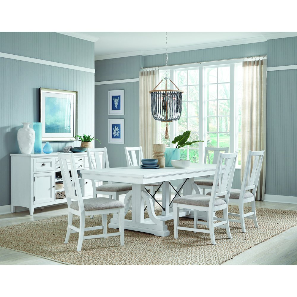 Heron Cove Chalk White And Dovetail Grey Upholstered Side Chair Two Pack
