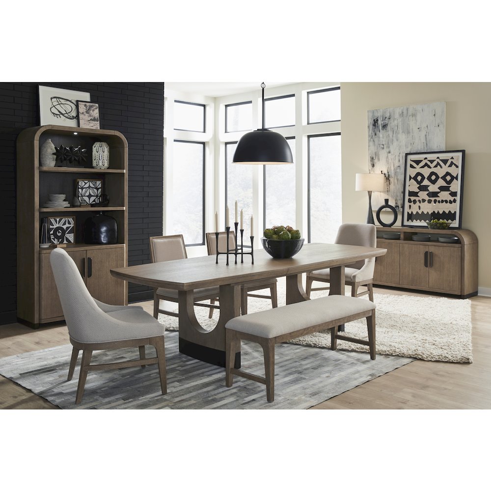 Tristan Swiss Coffee Extendable Trestle Dining Table