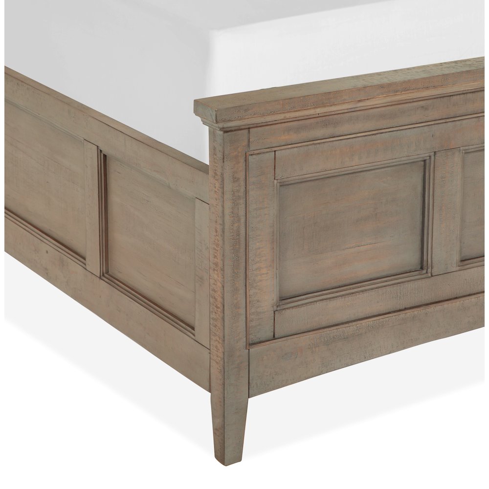 Paxton Place Dovetail Grey California King Lamp Panel Bed