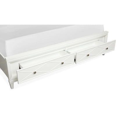 Springhouse Whisper White California King Upholstered Panel Storage Bed