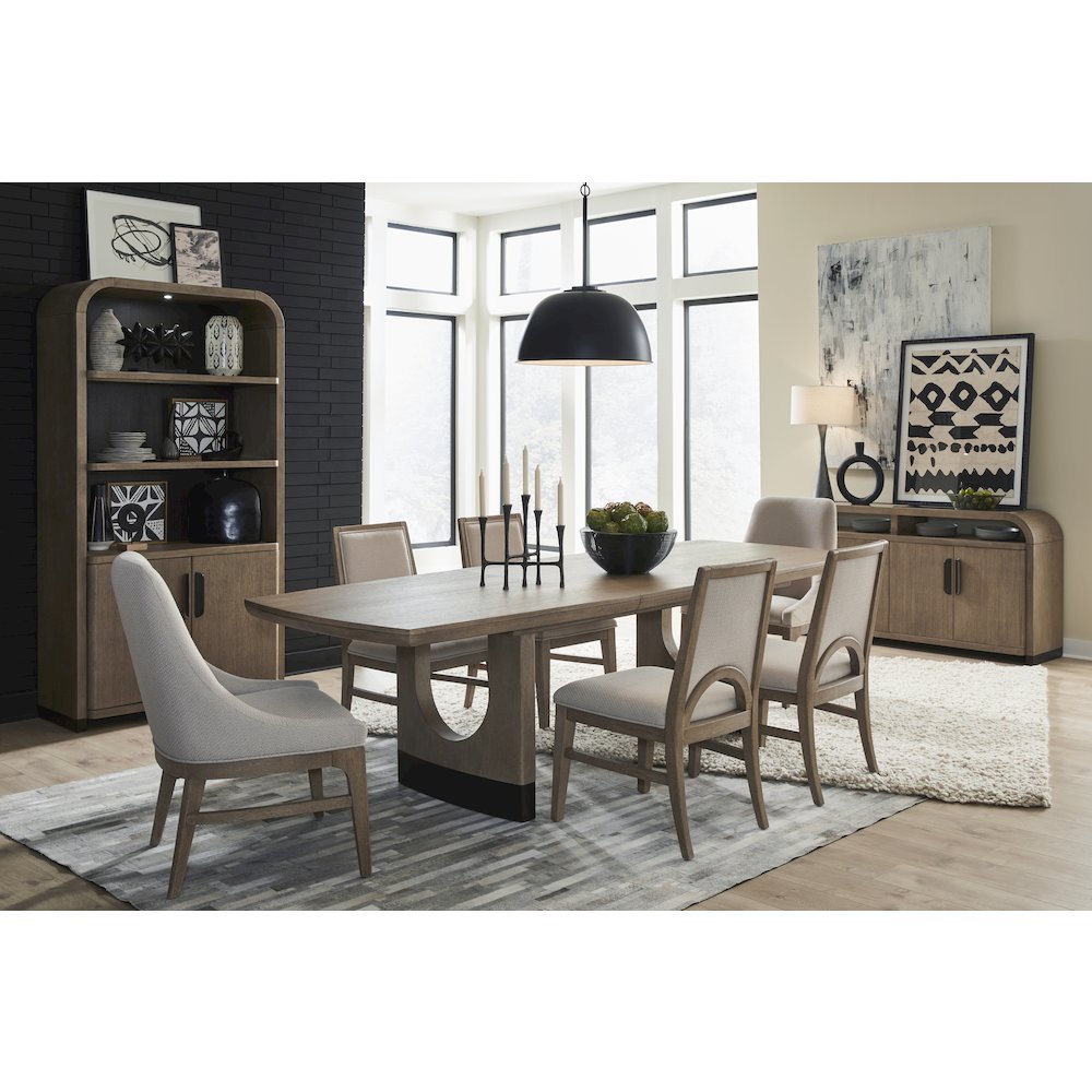 Tristan Swiss Coffee Extendable Trestle Dining Table