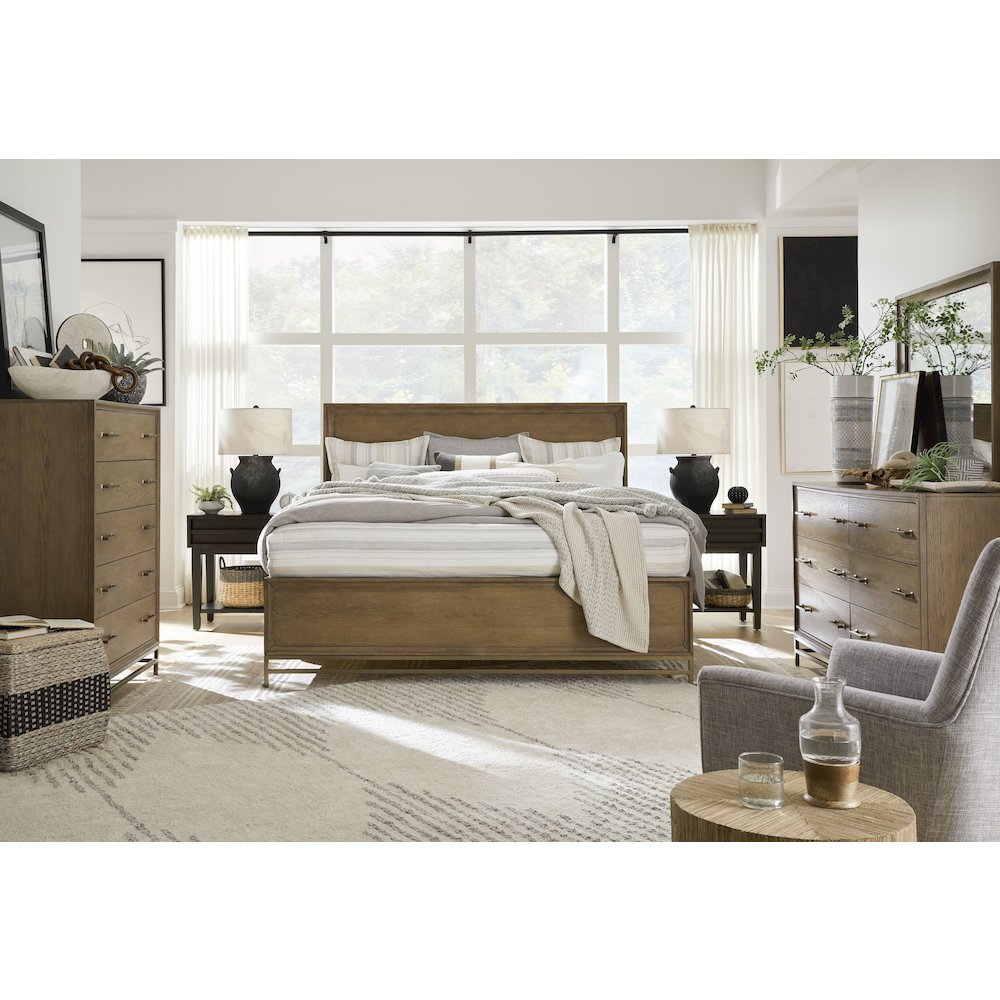 Lindon Belgian Wheat And Coffee Bean King Panel Bed