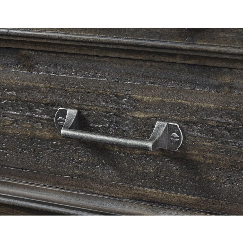 Calistoga Weathered Charcoal Drawer Dresser With Landscape Mirror