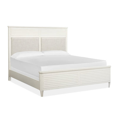 Echo Isles Sea Pearl And Driftwood Queen Upholstered Panel Bed