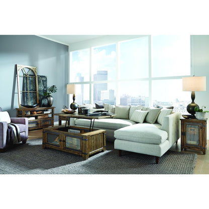 Chesterfield Farmhouse Timber Lift Top Storage Cocktail Table With Casters
