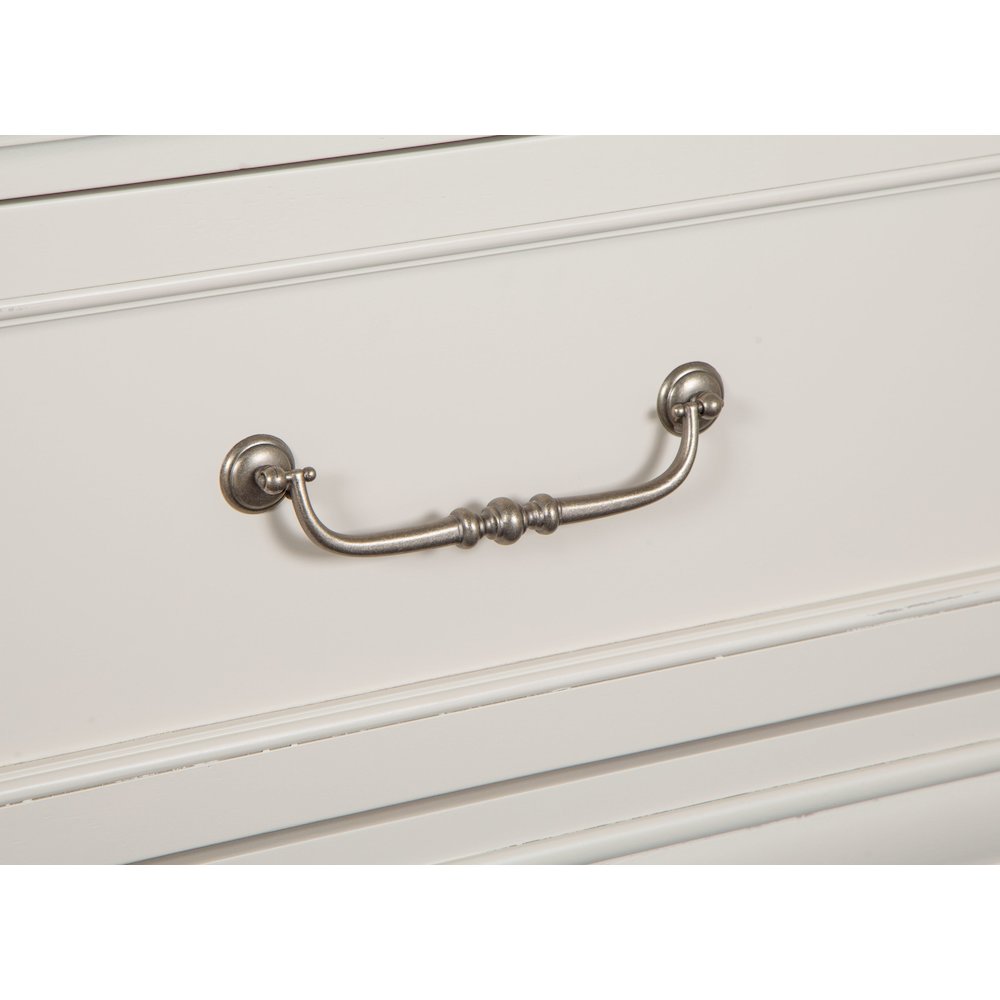 Egg Shell White With Slight Rub Through California King Panel Storage Bed