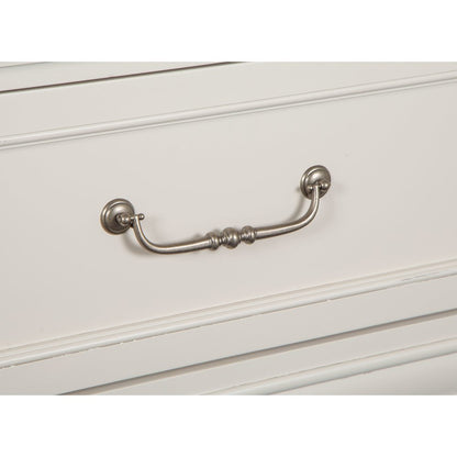 Egg Shell White With Slight Rub Through California King Panel Storage Bed