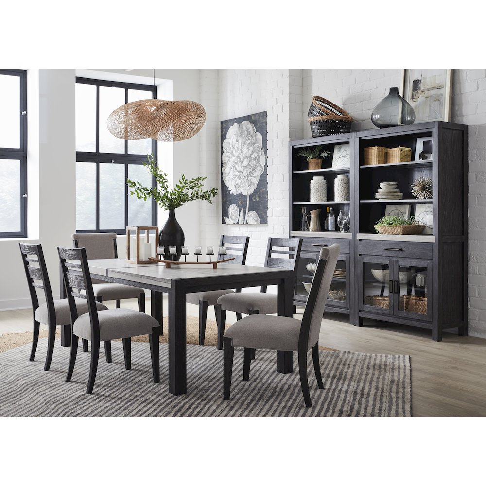 Plum Creek Ravenwood Black Upholstered Side Chair Two Pack