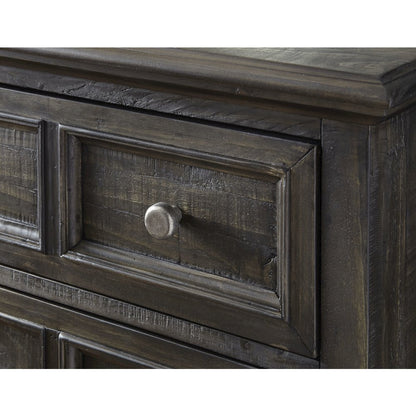 Calistoga Weathered Charcoal Drawer Dresser With Landscape Mirror