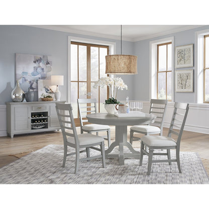 Charleston Harbor Gray Grey Extendable 48" Round Dining Table
