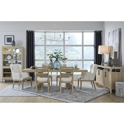 Somerset Butternut Extendable Trestle Dining Table