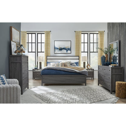 Merrifield Raisin Black Double Drawer Dresser