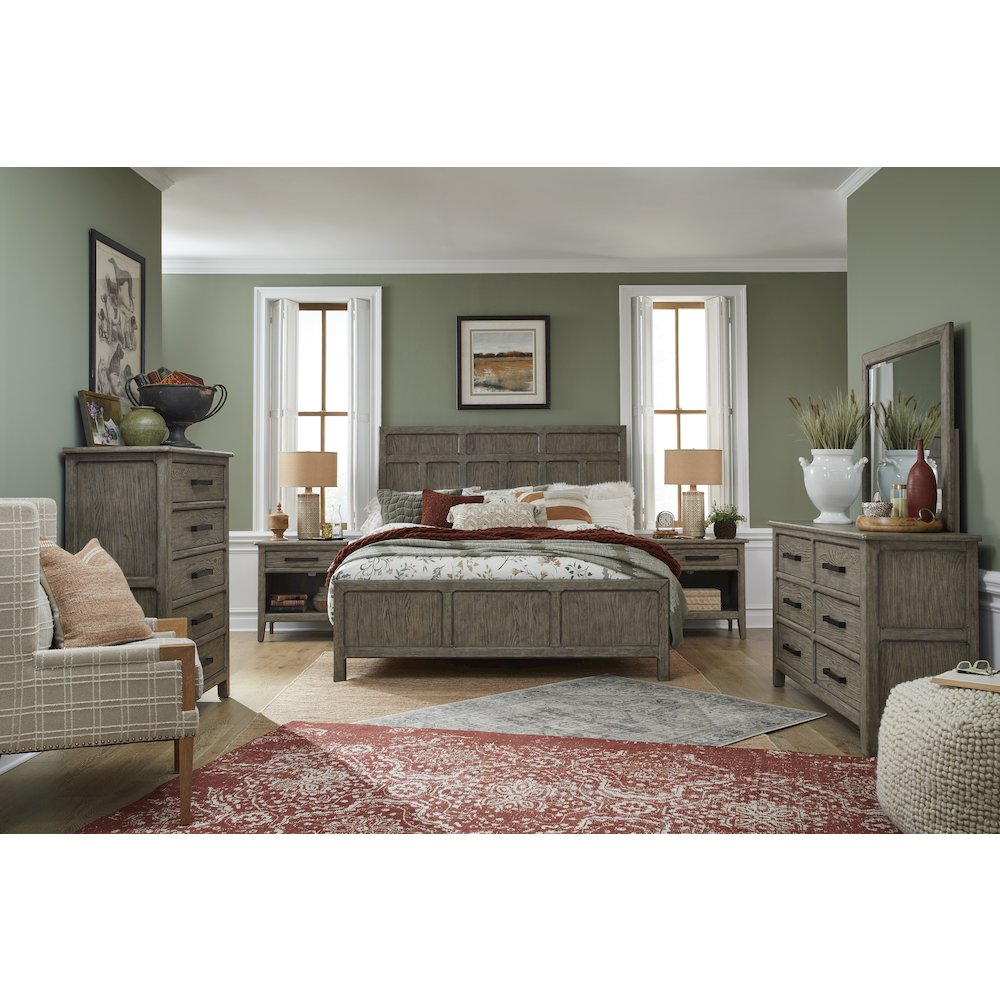 Claremont Smokey Taupe Dresser With Landscape Mirror