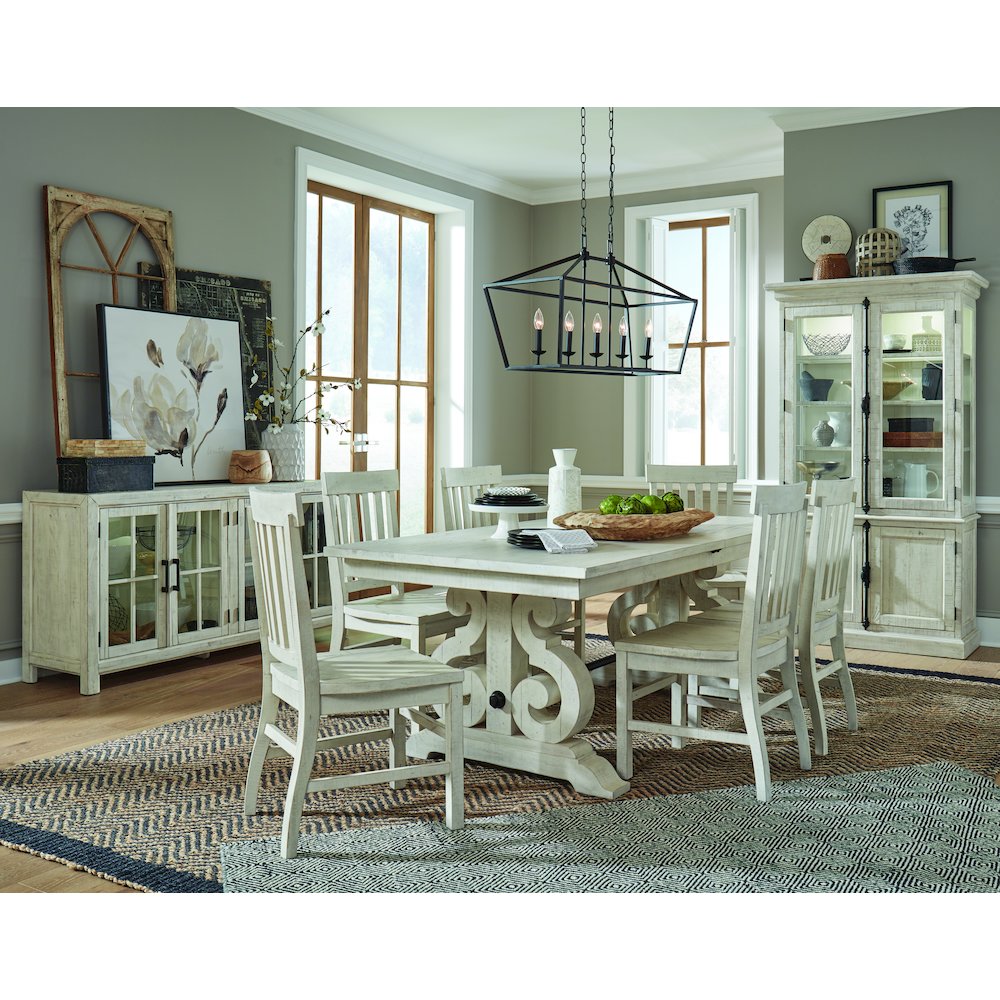 Bronwyn Alabaster And Toasted Nutmeg Extendable Rectangular Dining Table