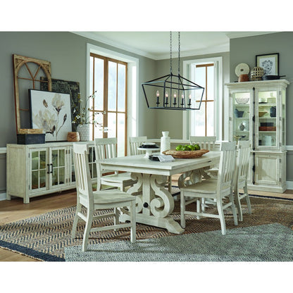 Bronwyn Alabaster And Toasted Nutmeg Extendable Rectangular Dining Table