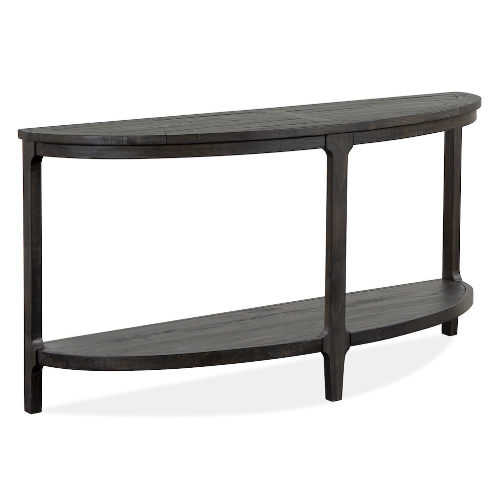 Boswell Peppercorn Demilune Sofa Table
