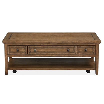 Bay Creek Toasted Nutmeg Rectangular Cocktail Table With Casters