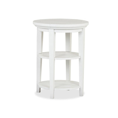 Heron Cove Chalk White Round Accent End Table