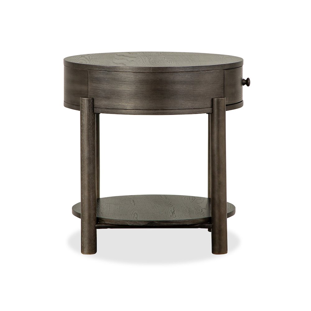 Hadleigh Black Coffee Bean Round End Table