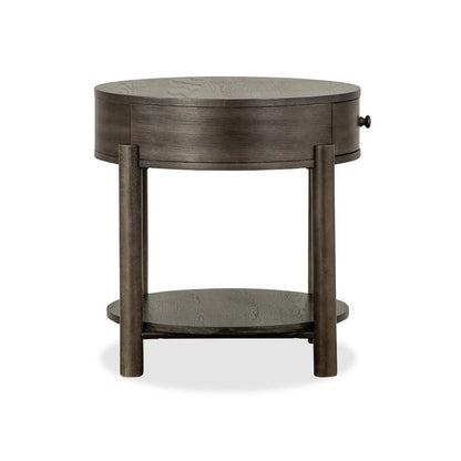 Hadleigh Black Coffee Bean Round End Table