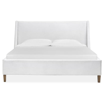 Lindon Belgian Wheat And Coffee Bean King White Upholstered Island Bed