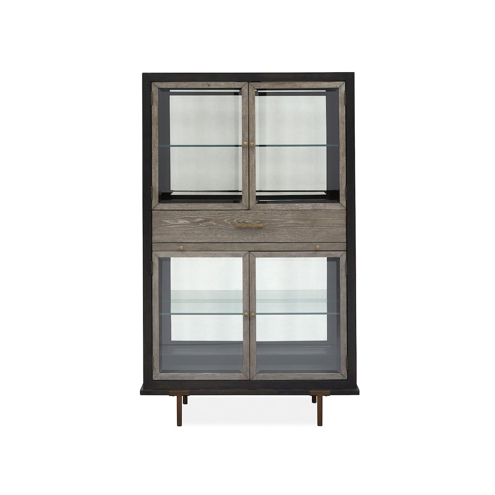 Ryker Nocturn Black And Coventry Grey Display Cabinet