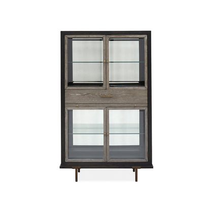 Ryker Nocturn Black And Coventry Grey Display Cabinet