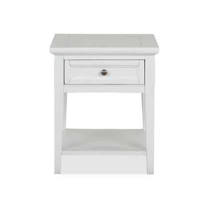 Heron Cove Chalk White Rectangular End Table