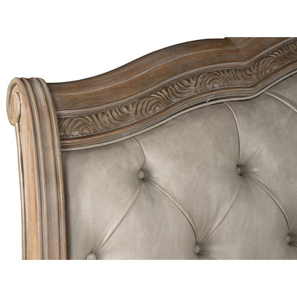 Marisol Fawn Queen Upholstered Sleigh Storage Bed