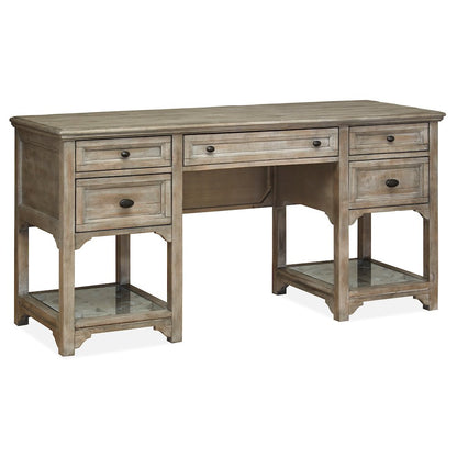 Tinley Park Dove Tail Grey Desk With Hutch