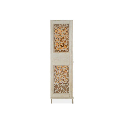 Lenox Warm Silver And Acadia White Display Cabinet