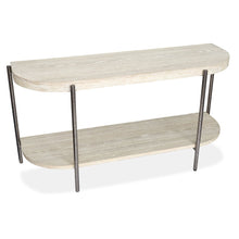 Jennings Edgecomb Grey And Weathered Antique Nickel Demilune Sofa Table
