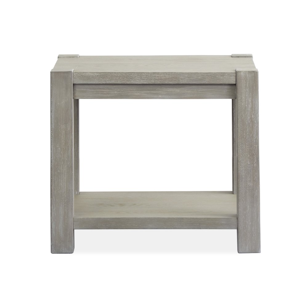 Burgess Calico Grey Rectangular End Table