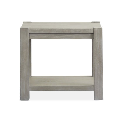 Burgess Calico Grey Rectangular End Table