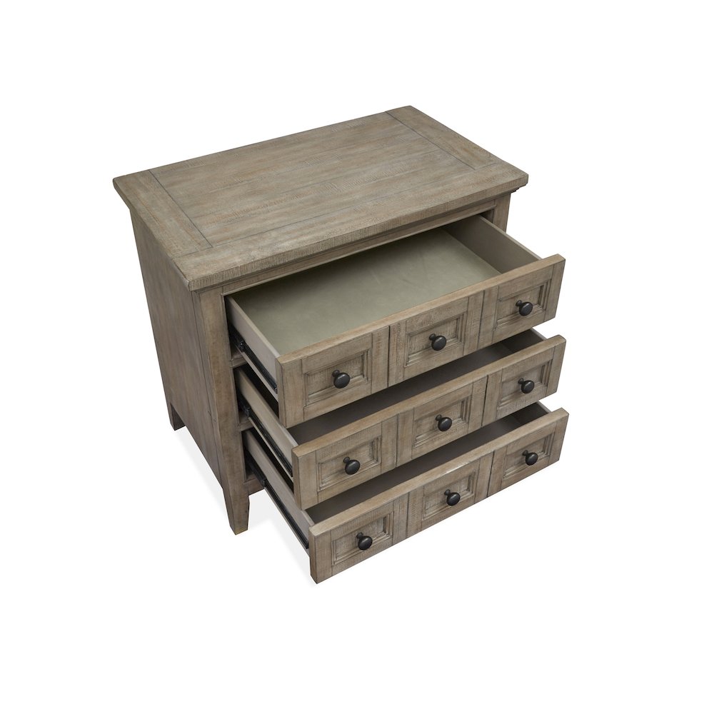 Paxton Place Dovetail Grey Drawer Nightstand