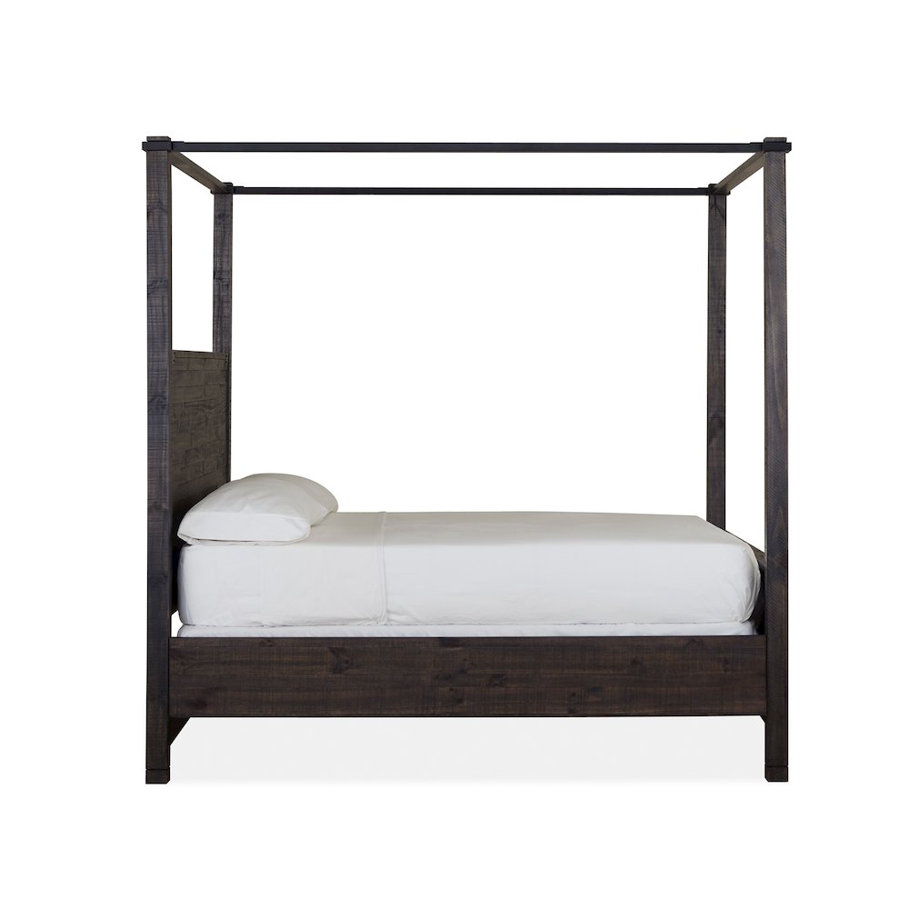 Abington Weathered Charcoal Queen Poster Bed