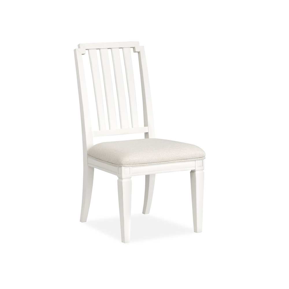 Willowbrook Egg Shell White Upholstered Side Chair Two Pack