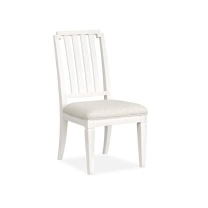 Willowbrook Egg Shell White Upholstered Side Chair Two Pack