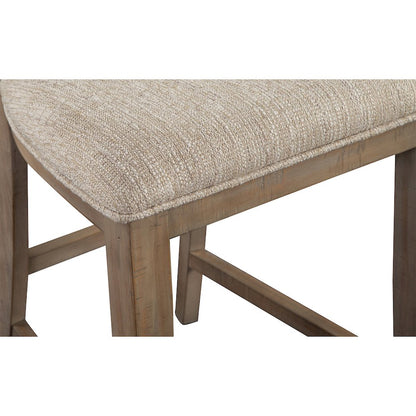 Paxton Place Dovetail Grey Upholstered Counter Chair Two Pack