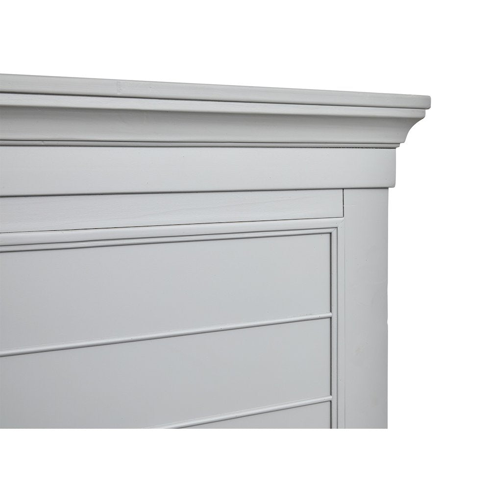 Charleston Harbor Gray King Grey Panel Storage Bed
