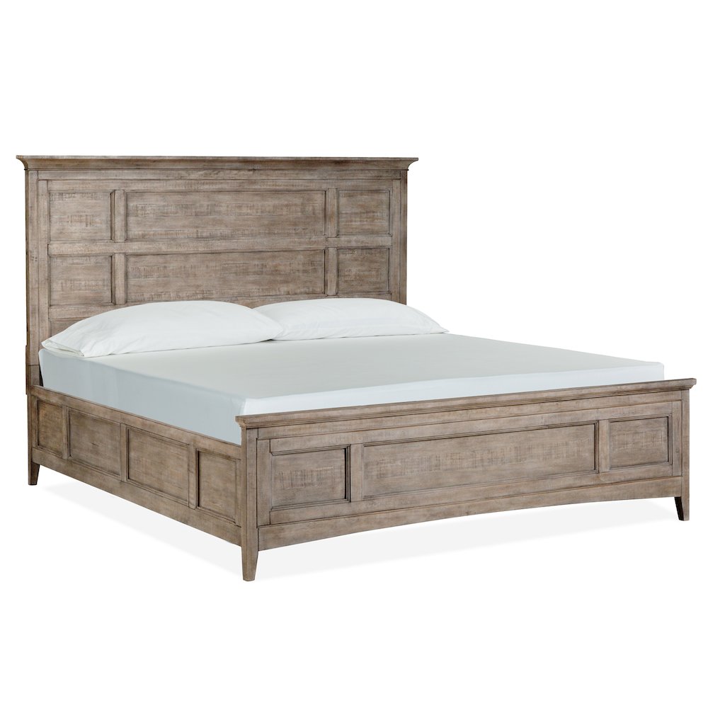 Paxton Place Dovetail Grey King Panel Bed