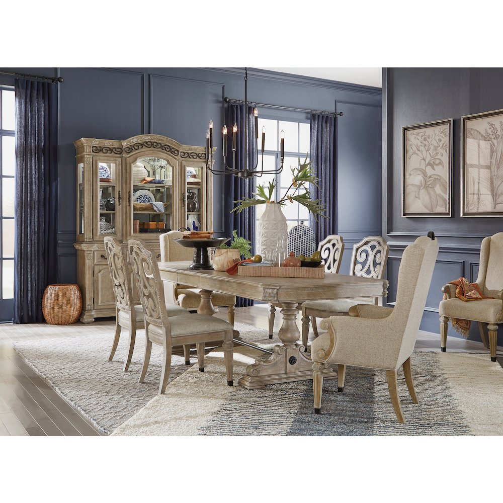 Marisol Fawn Upholstered Host Chair Two Pack