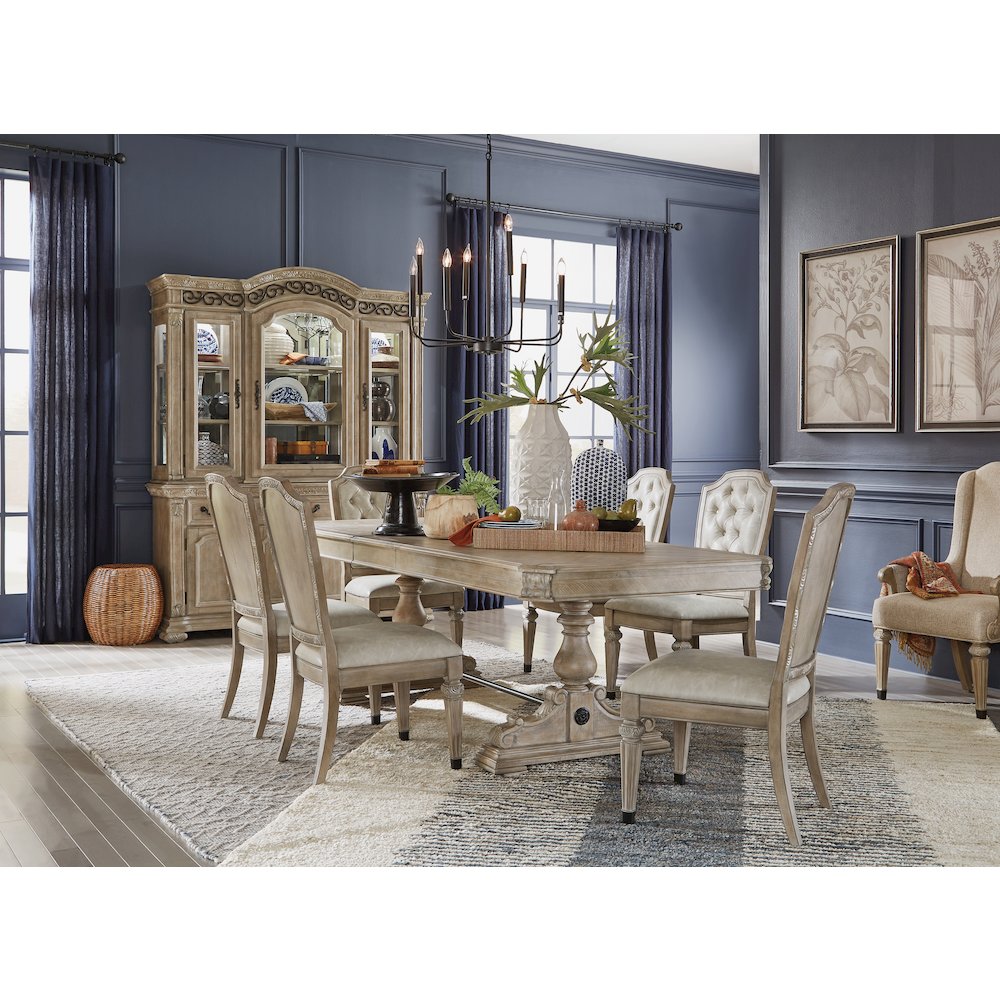 Marisol Fawn Upholstered Host Chair Two Pack