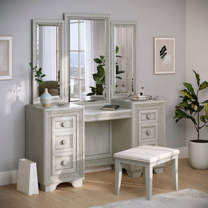 Pulaski Camila Creamy White Vanity With Mirror
