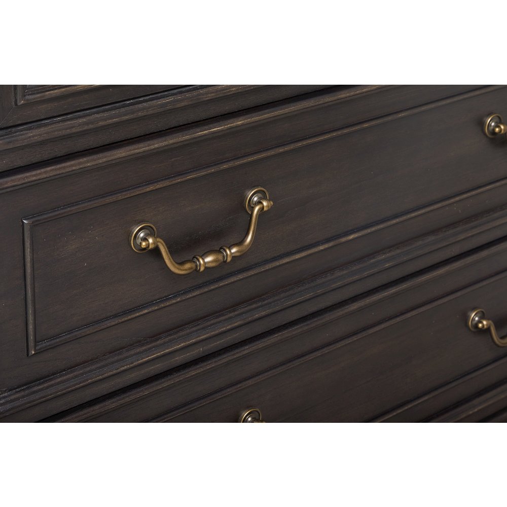 Pulaski Hickory Creek Brown Velvet 10 Drawer Dresser With Mirror