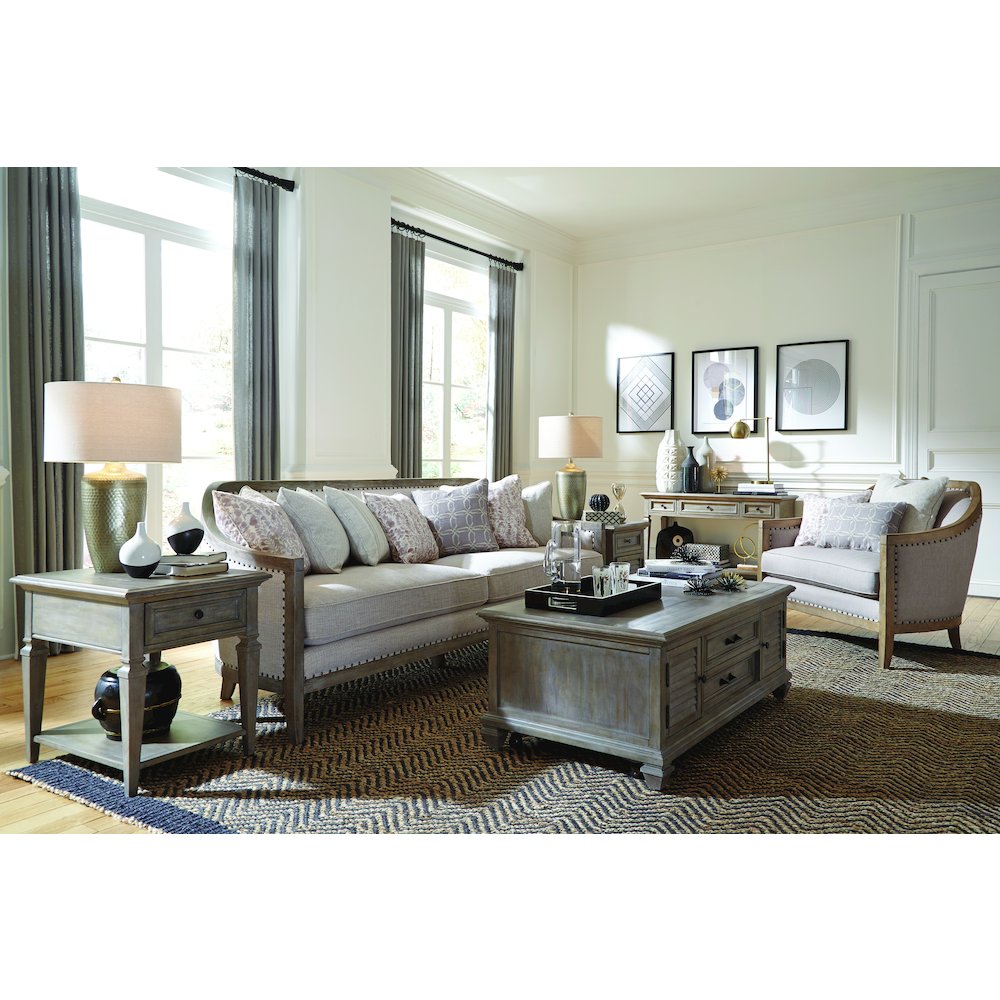 Lancaster Dovetail Grey Rectangular Sofa Table