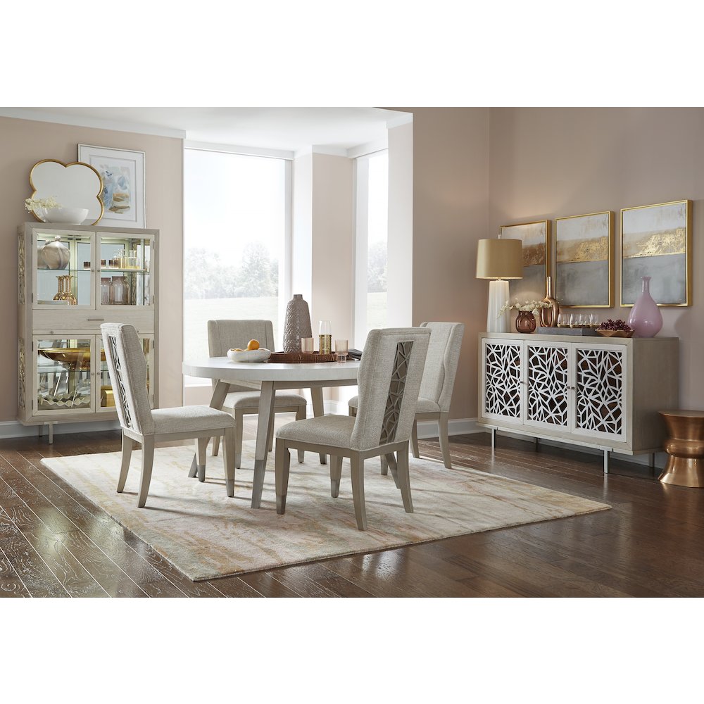 Lenox Acadia White Upholstered Host Chair Two Pack