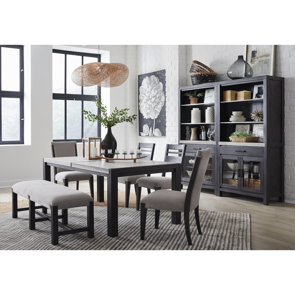 Plum Creek Ravenwood Black Upholstered Side Chair Two Pack