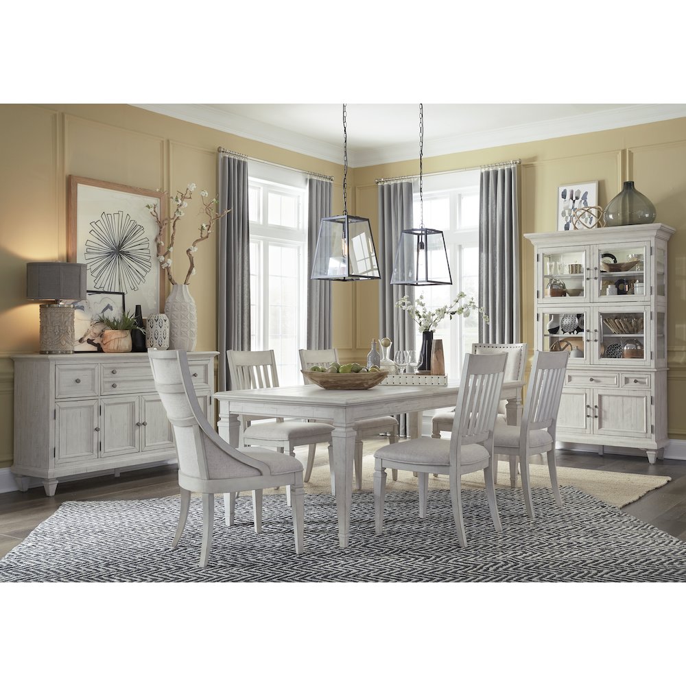 Newport Alabaster Upholstered Side Chair Two Pack